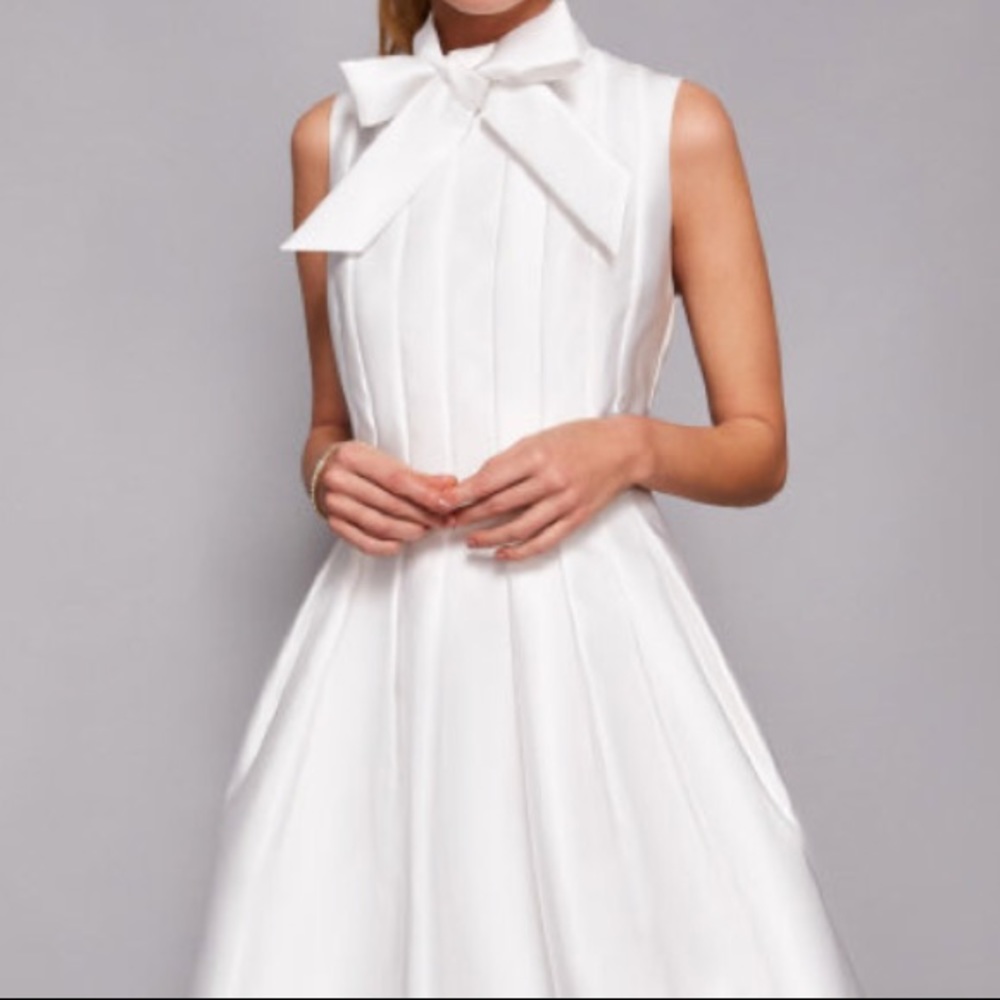 Ted Baker DOORA Bow Tie Neck Flare Dress